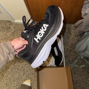 HOKA Bondi Running shoes -  Black and White